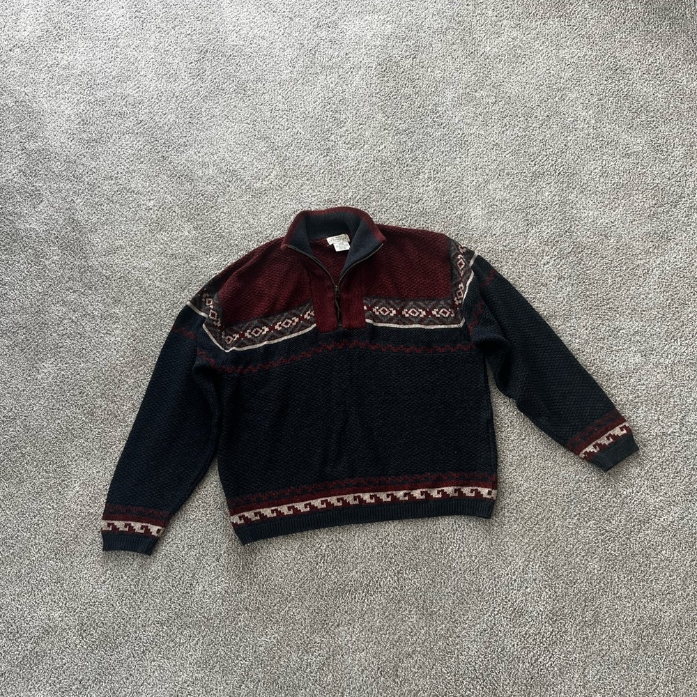 Authentic St John’s Bay 1/4 zip sweater